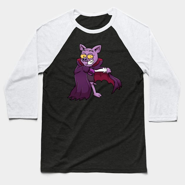 Old Vampire Bat Baseball T-Shirt by TheMaskedTooner